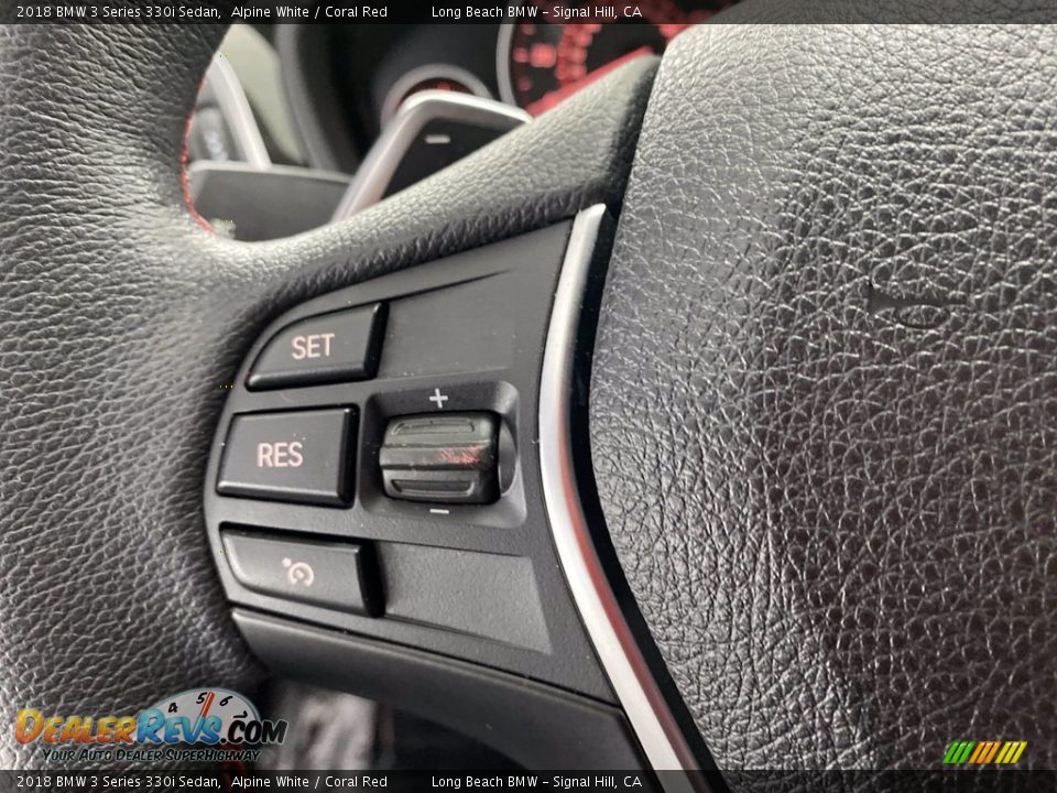 2018 BMW 3 Series 330i Sedan Alpine White / Coral Red Photo #19