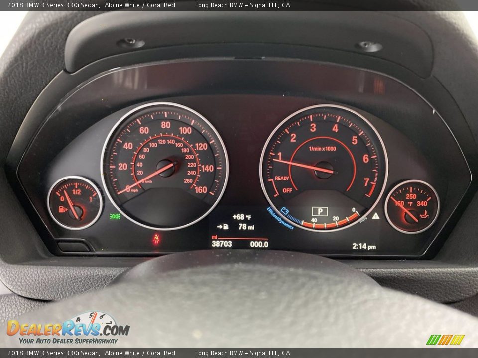 2018 BMW 3 Series 330i Sedan Alpine White / Coral Red Photo #21