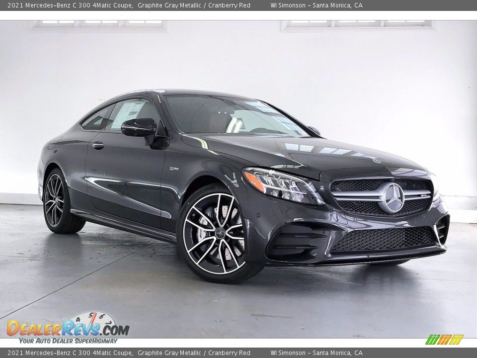 2021 Mercedes-Benz C 300 4Matic Coupe Graphite Gray Metallic / Cranberry Red Photo #12