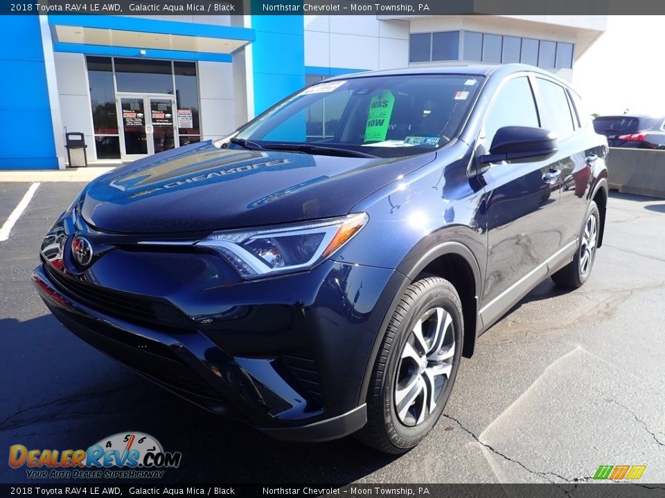2018 Toyota RAV4 LE AWD Galactic Aqua Mica / Black Photo #2