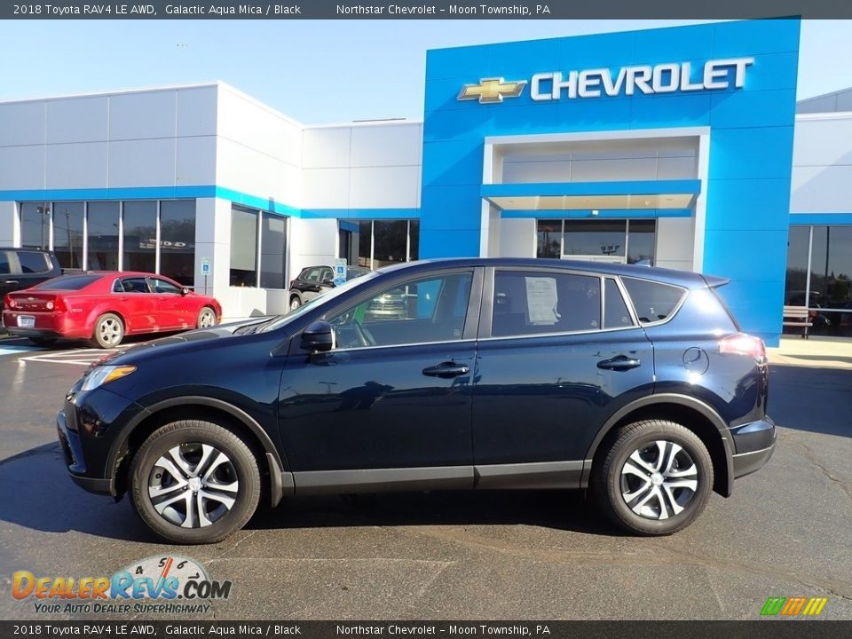 2018 Toyota RAV4 LE AWD Galactic Aqua Mica / Black Photo #3