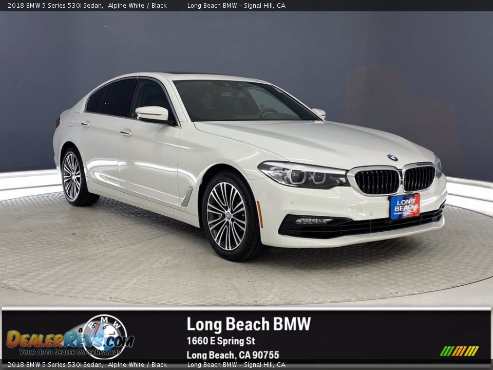 2018 BMW 5 Series 530i Sedan Alpine White / Black Photo #1