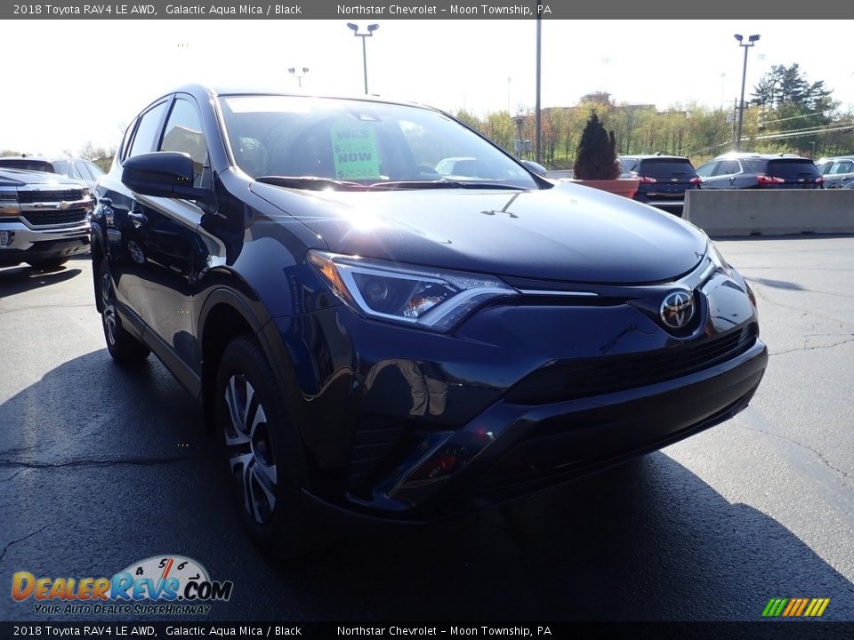 2018 Toyota RAV4 LE AWD Galactic Aqua Mica / Black Photo #12