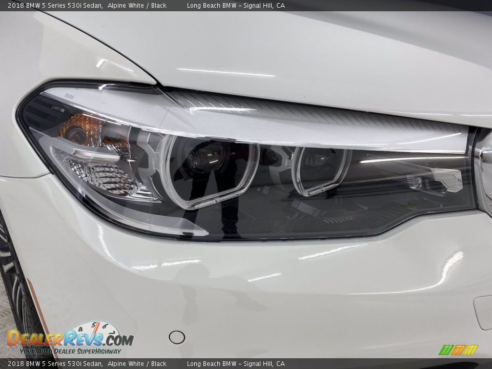 2018 BMW 5 Series 530i Sedan Alpine White / Black Photo #7