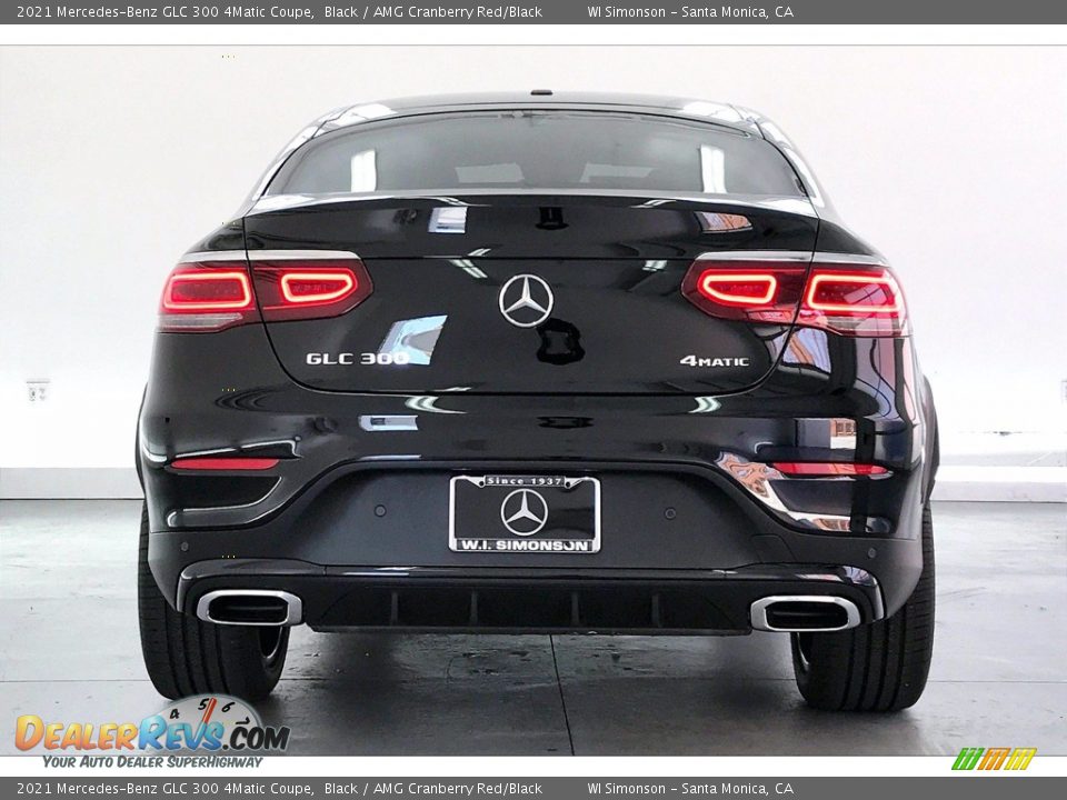 2021 Mercedes-Benz GLC 300 4Matic Coupe Black / AMG Cranberry Red/Black Photo #3