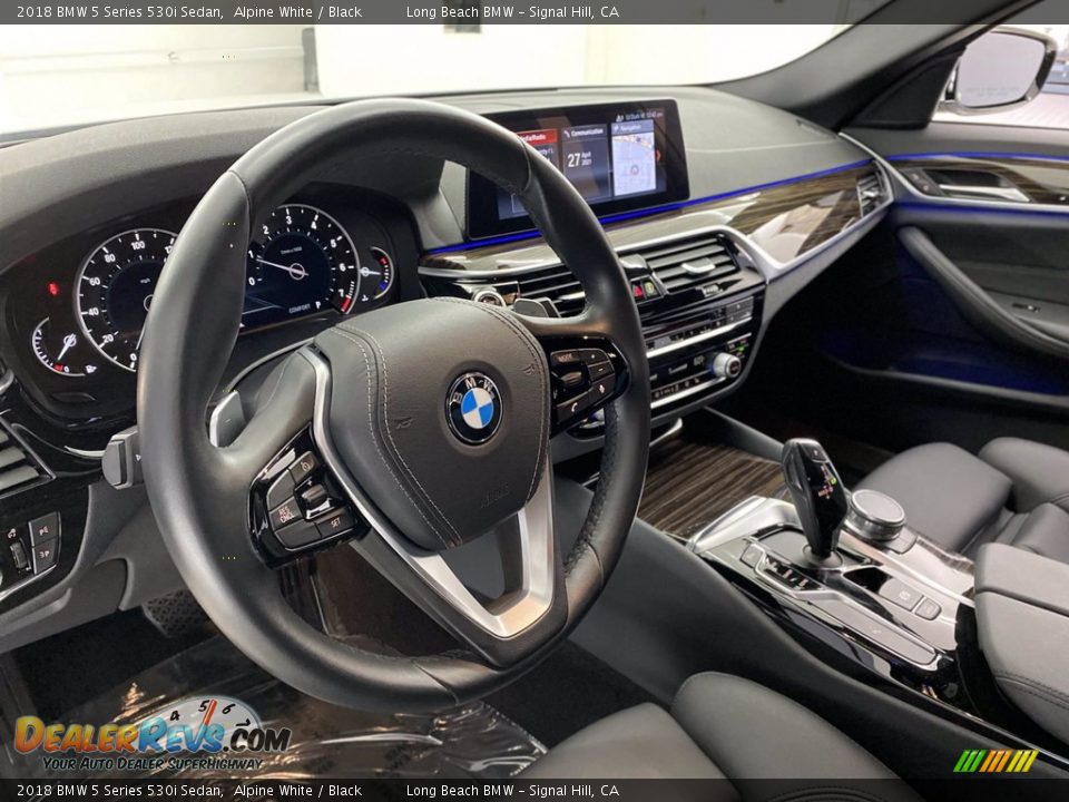 2018 BMW 5 Series 530i Sedan Alpine White / Black Photo #16