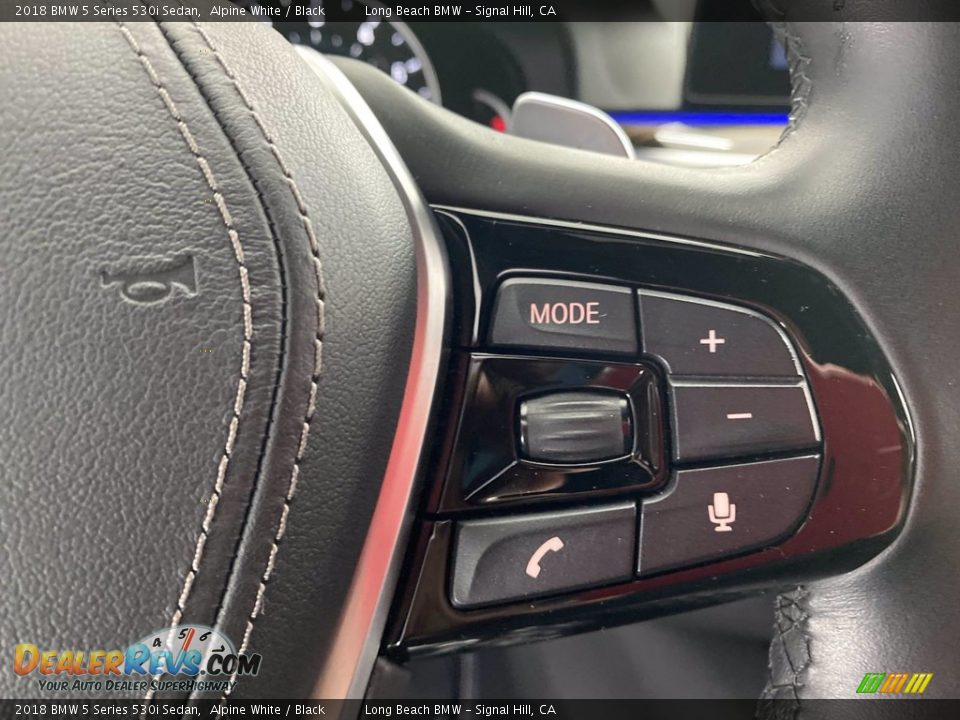 2018 BMW 5 Series 530i Sedan Alpine White / Black Photo #20