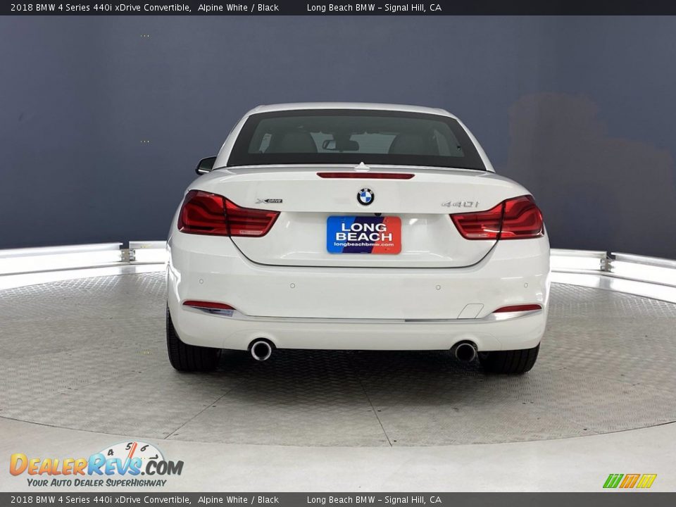 2018 BMW 4 Series 440i xDrive Convertible Alpine White / Black Photo #4