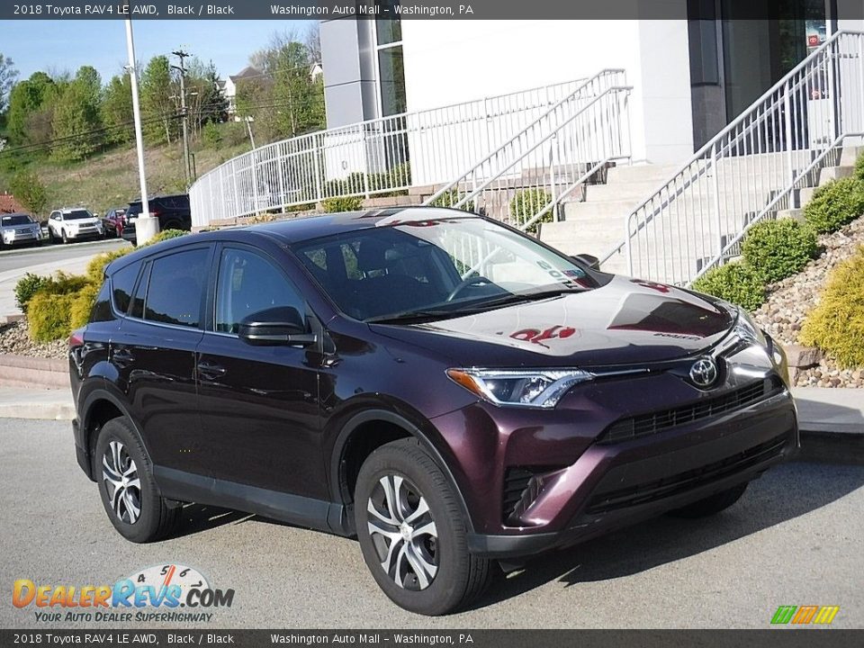 2018 Toyota RAV4 LE AWD Black / Black Photo #1