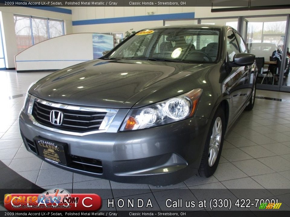 2009 Honda Accord LX-P Sedan Polished Metal Metallic / Gray Photo #1