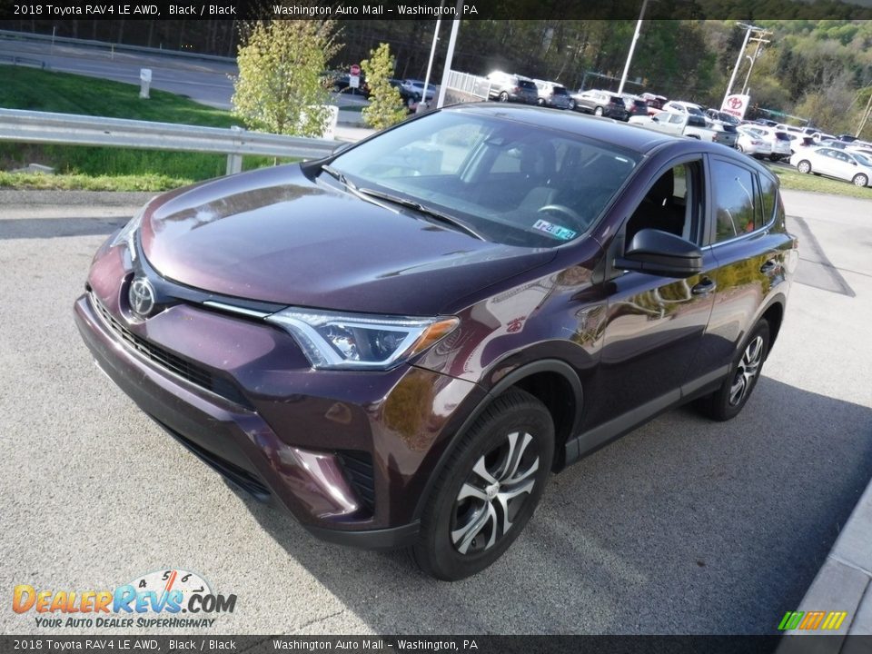 2018 Toyota RAV4 LE AWD Black / Black Photo #8