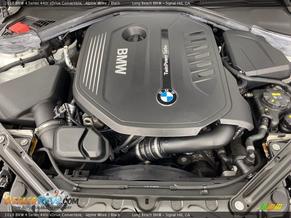 2018 BMW 4 Series 440i xDrive Convertible Alpine White / Black Photo #12