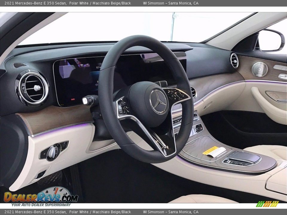 2021 Mercedes-Benz E 350 Sedan Polar White / Macchiato Beige/Black Photo #4