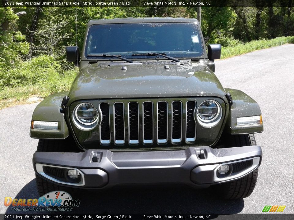 2021 Jeep Wrangler Unlimited Sahara 4xe Hybrid Sarge Green / Black Photo #3