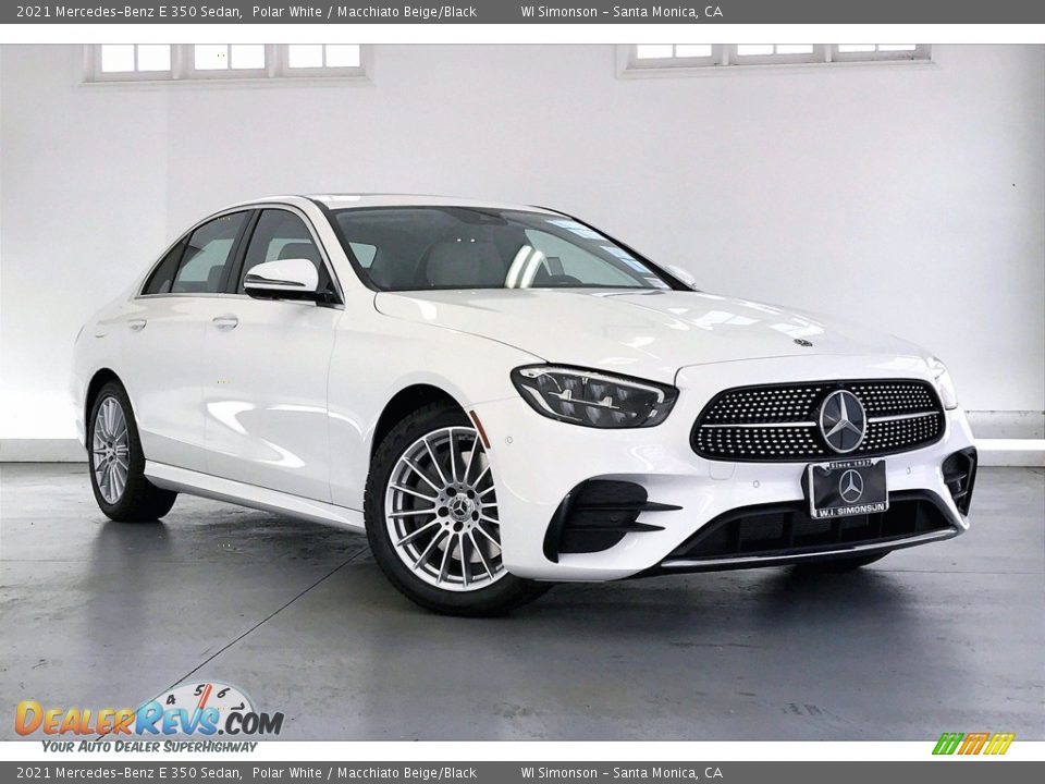 2021 Mercedes-Benz E 350 Sedan Polar White / Macchiato Beige/Black Photo #12