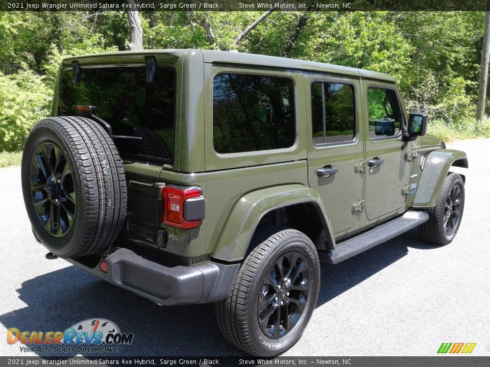 2021 Jeep Wrangler Unlimited Sahara 4xe Hybrid Sarge Green / Black Photo #8