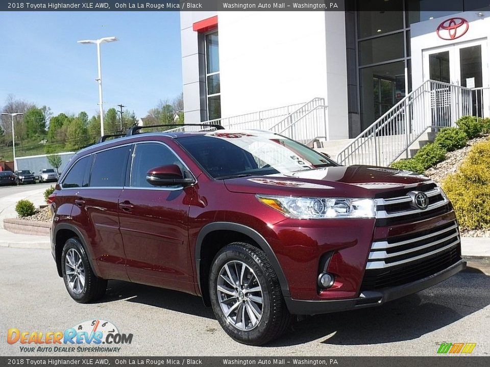 2018 Toyota Highlander XLE AWD Ooh La La Rouge Mica / Black Photo #1