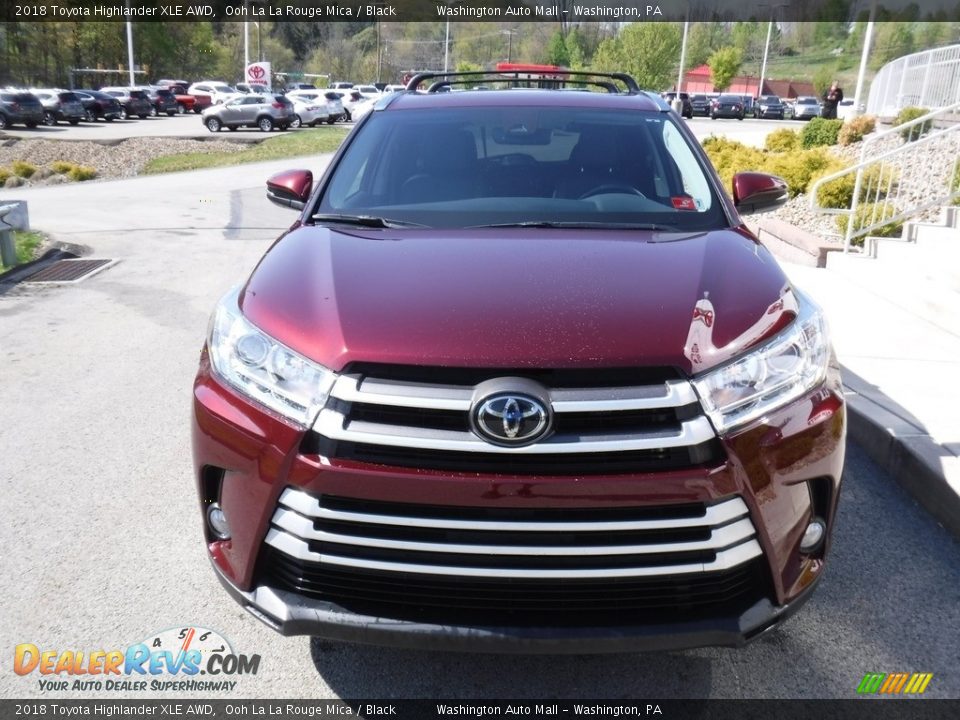 2018 Toyota Highlander XLE AWD Ooh La La Rouge Mica / Black Photo #10