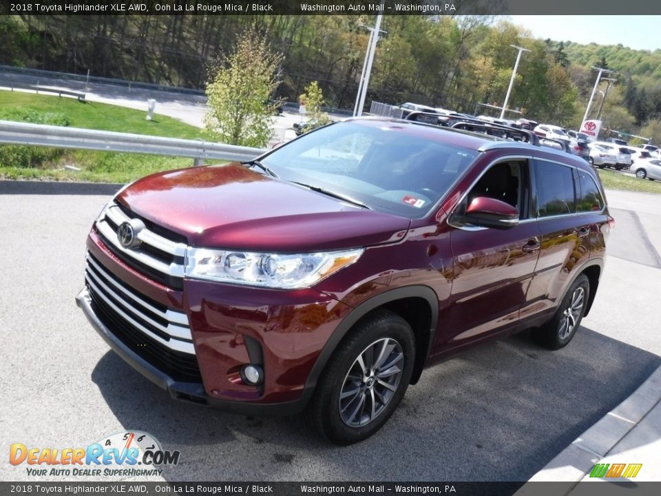 2018 Toyota Highlander XLE AWD Ooh La La Rouge Mica / Black Photo #11