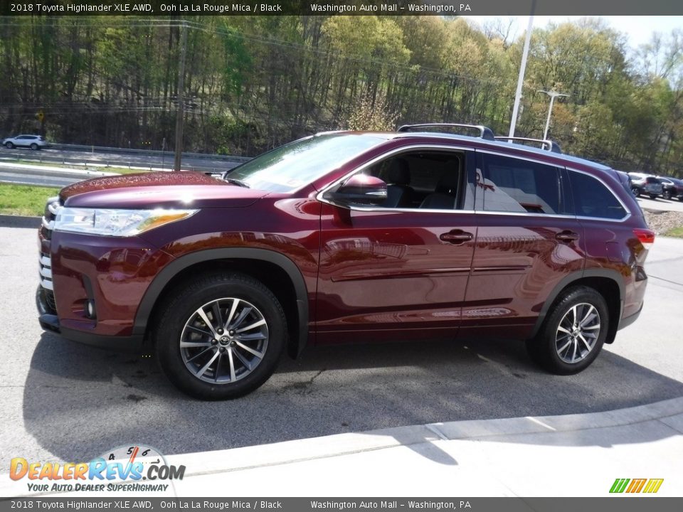 2018 Toyota Highlander XLE AWD Ooh La La Rouge Mica / Black Photo #12