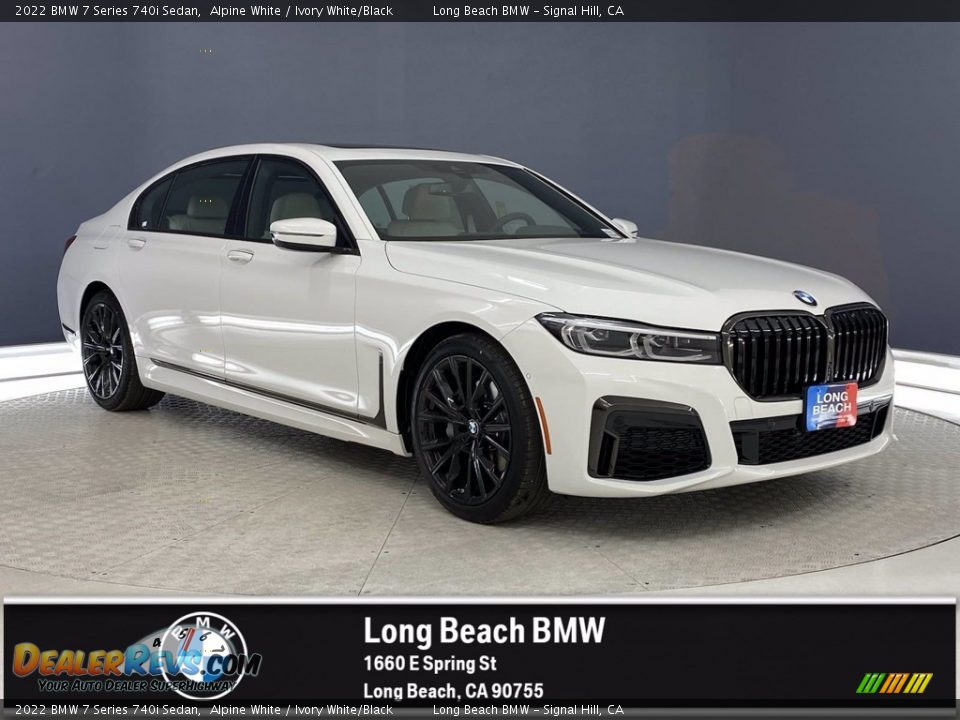 2022 BMW 7 Series 740i Sedan Alpine White / Ivory White/Black Photo #1