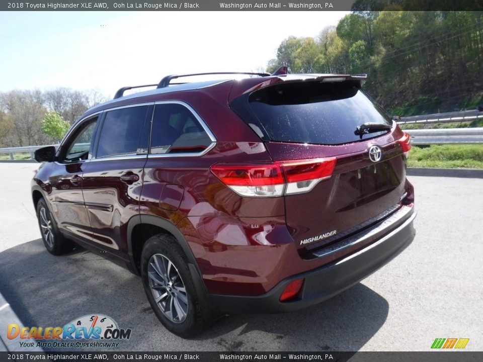 2018 Toyota Highlander XLE AWD Ooh La La Rouge Mica / Black Photo #13