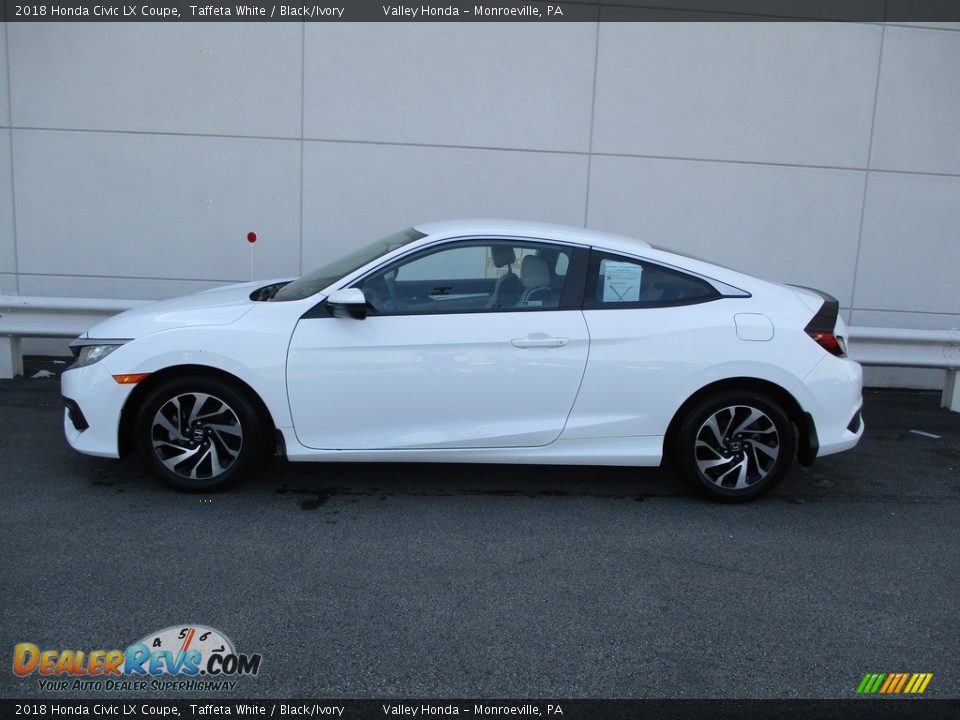 2018 Honda Civic LX Coupe Taffeta White / Black/Ivory Photo #2