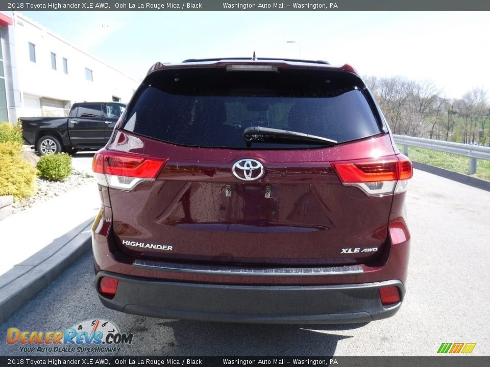 2018 Toyota Highlander XLE AWD Ooh La La Rouge Mica / Black Photo #14