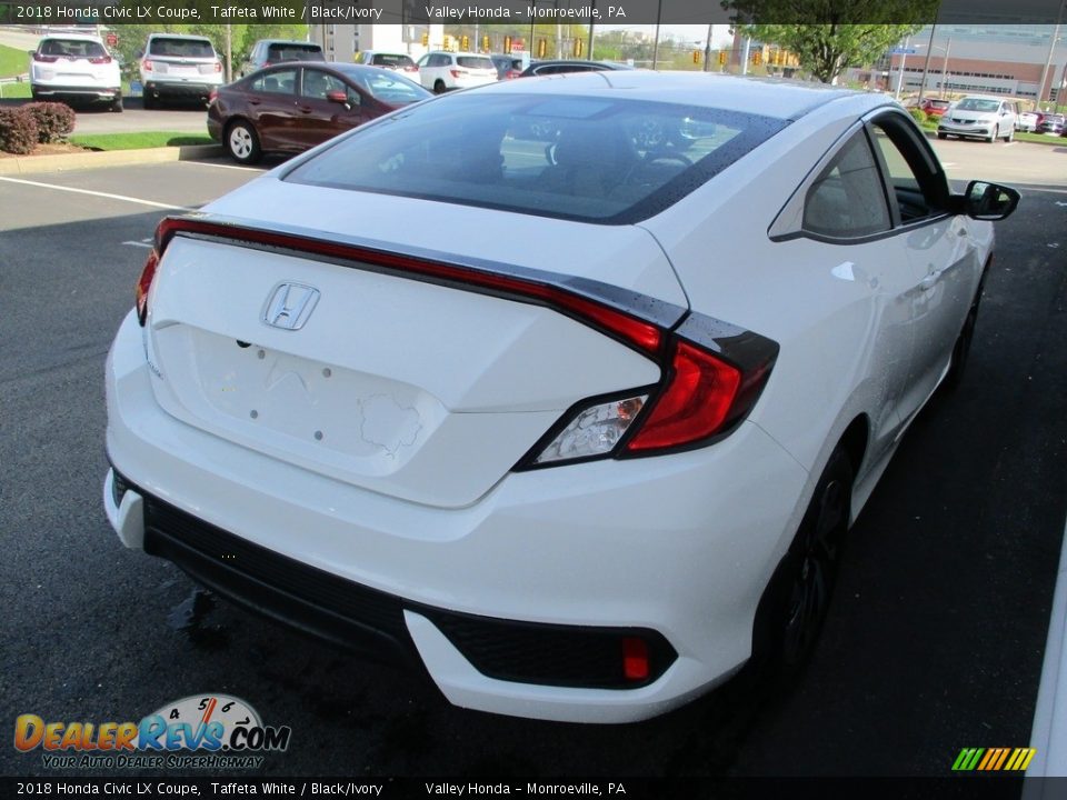 2018 Honda Civic LX Coupe Taffeta White / Black/Ivory Photo #4