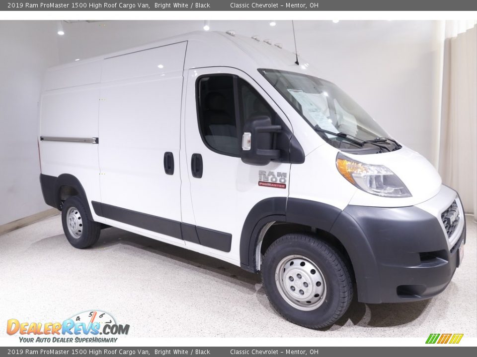 2019 Ram ProMaster 1500 High Roof Cargo Van Bright White / Black Photo #1