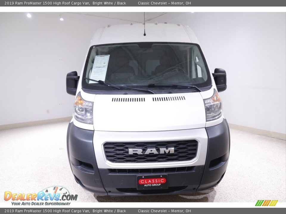 2019 Ram ProMaster 1500 High Roof Cargo Van Bright White / Black Photo #2