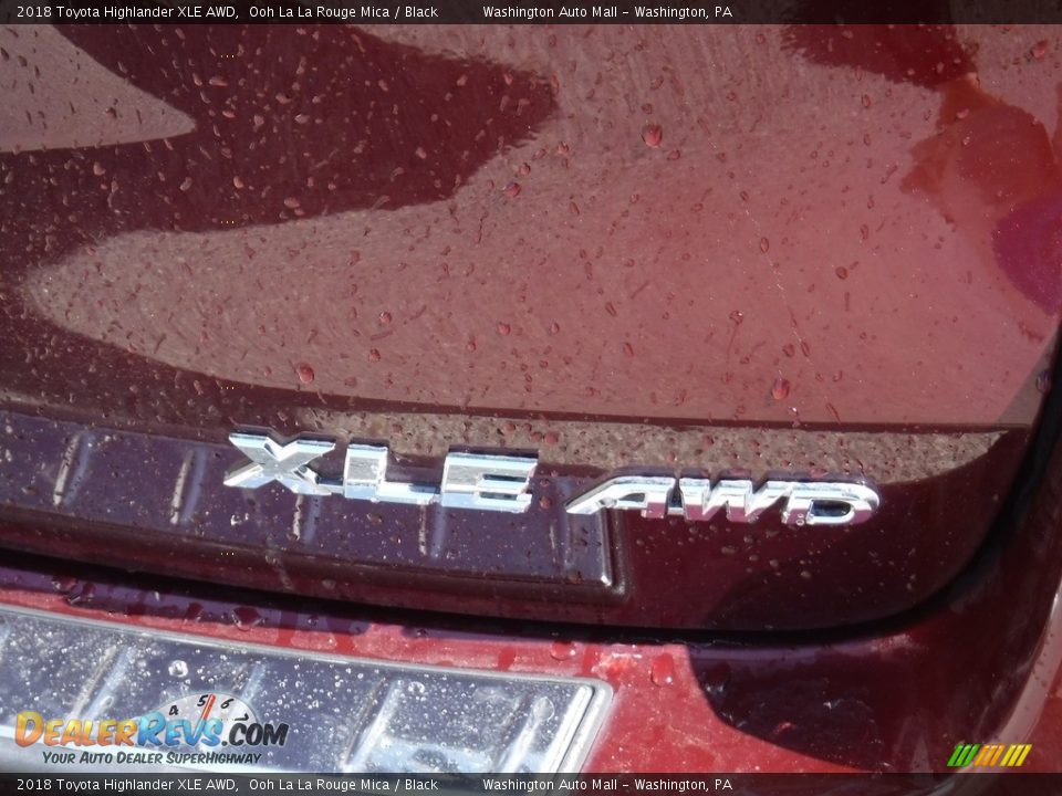 2018 Toyota Highlander XLE AWD Ooh La La Rouge Mica / Black Photo #17