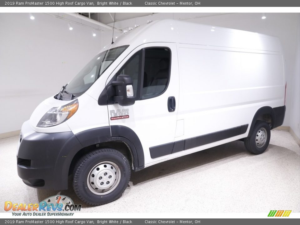 2019 Ram ProMaster 1500 High Roof Cargo Van Bright White / Black Photo #3