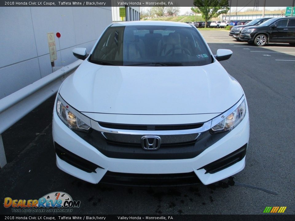 2018 Honda Civic LX Coupe Taffeta White / Black/Ivory Photo #7