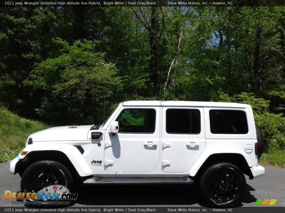 2021 Jeep Wrangler Unlimited High Altitude 4xe Hybrid Bright White / Steel Gray/Black Photo #1