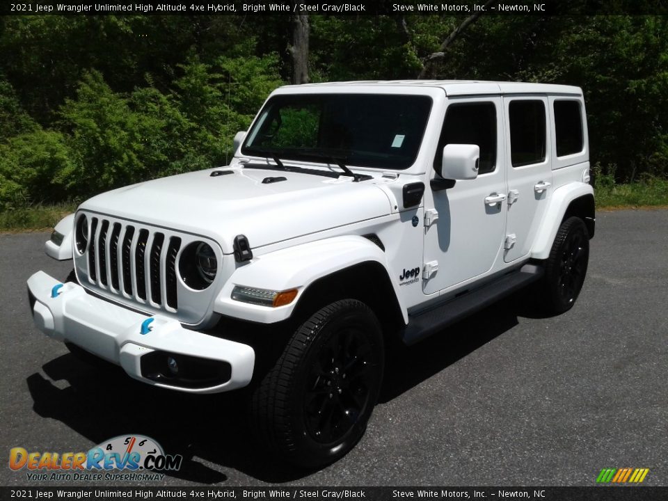 2021 Jeep Wrangler Unlimited High Altitude 4xe Hybrid Bright White / Steel Gray/Black Photo #2