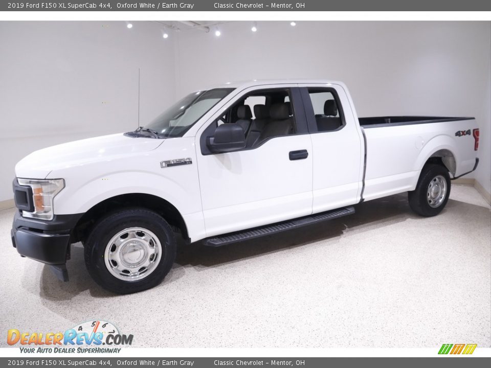 2019 Ford F150 XL SuperCab 4x4 Oxford White / Earth Gray Photo #3