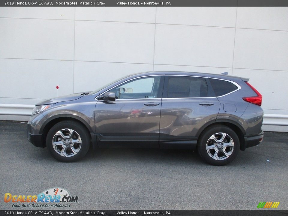 2019 Honda CR-V EX AWD Modern Steel Metallic / Gray Photo #2