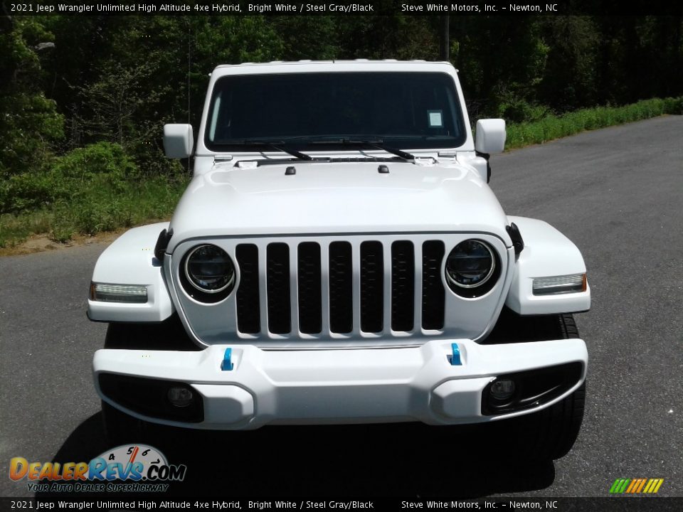 2021 Jeep Wrangler Unlimited High Altitude 4xe Hybrid Bright White / Steel Gray/Black Photo #5