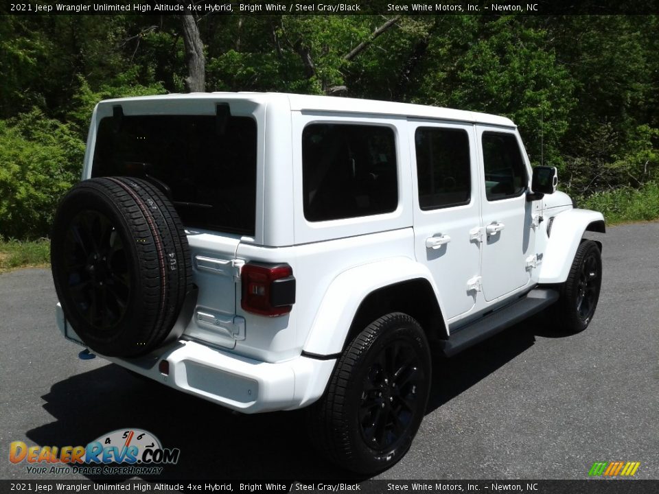 2021 Jeep Wrangler Unlimited High Altitude 4xe Hybrid Bright White / Steel Gray/Black Photo #8