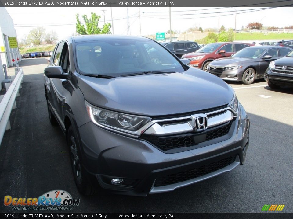 2019 Honda CR-V EX AWD Modern Steel Metallic / Gray Photo #7