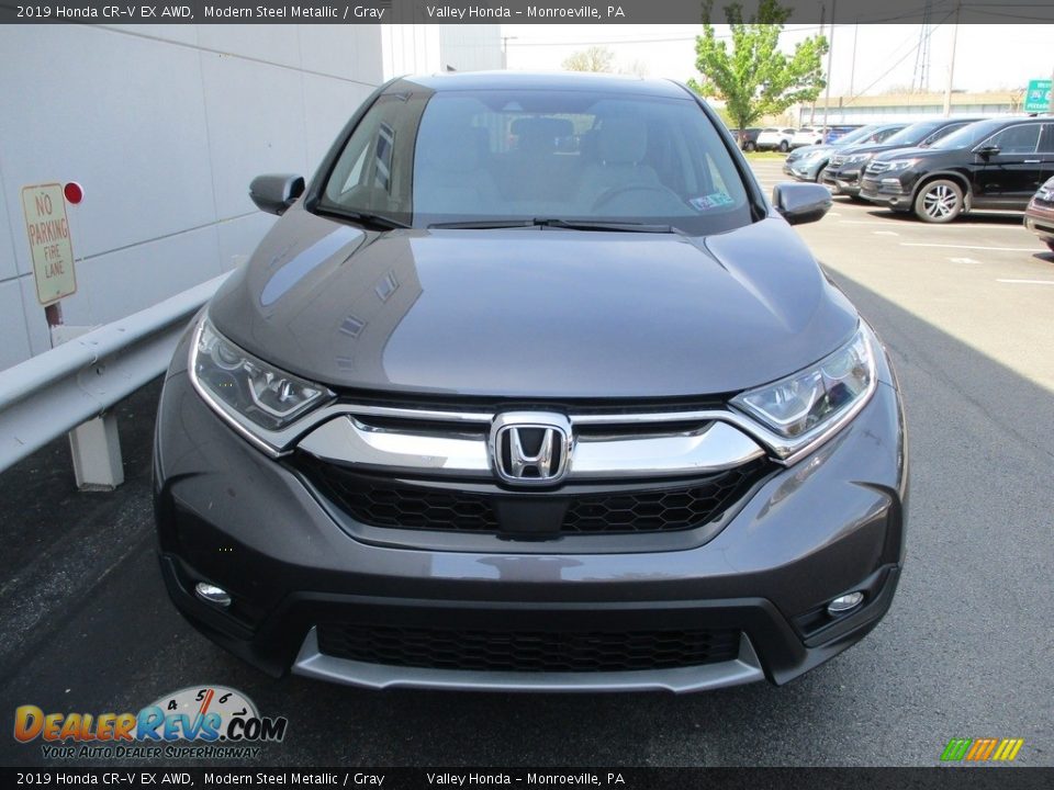 2019 Honda CR-V EX AWD Modern Steel Metallic / Gray Photo #8