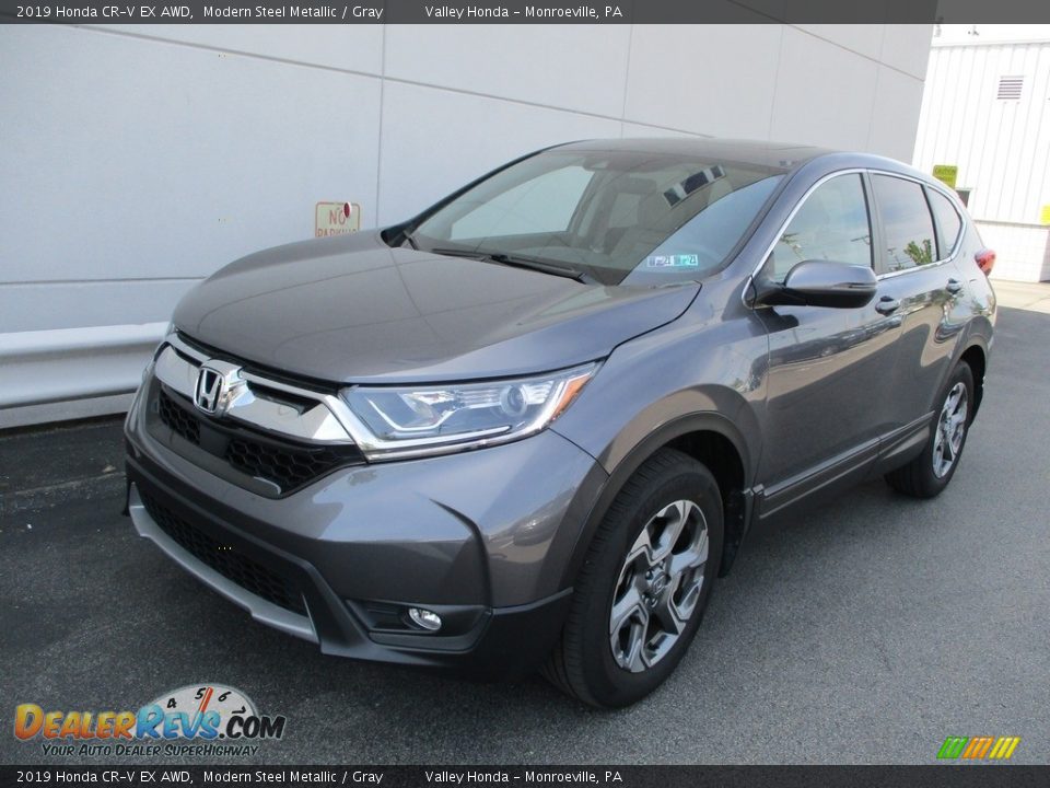 2019 Honda CR-V EX AWD Modern Steel Metallic / Gray Photo #9