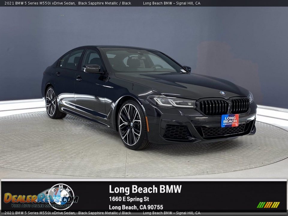 2021 BMW 5 Series M550i xDrive Sedan Black Sapphire Metallic / Black Photo #1