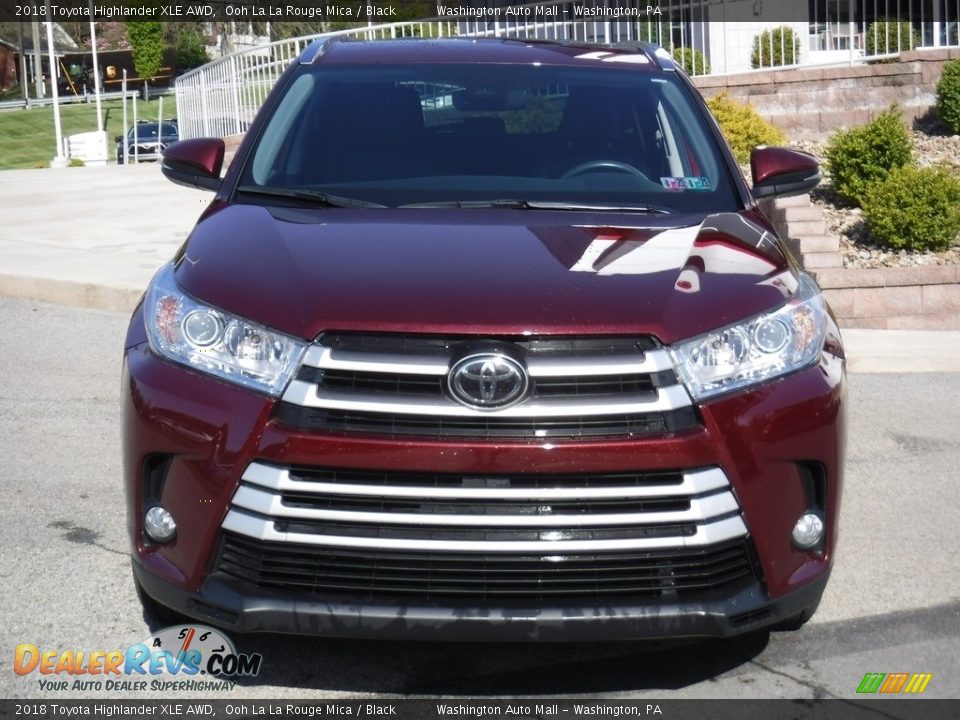 2018 Toyota Highlander XLE AWD Ooh La La Rouge Mica / Black Photo #11