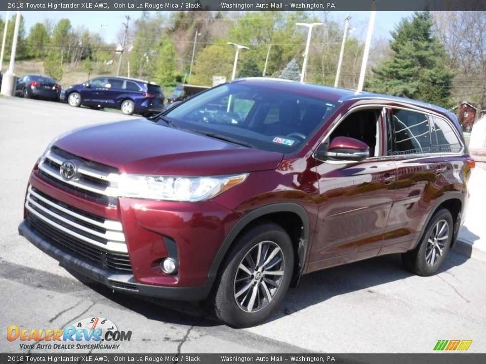 2018 Toyota Highlander XLE AWD Ooh La La Rouge Mica / Black Photo #12