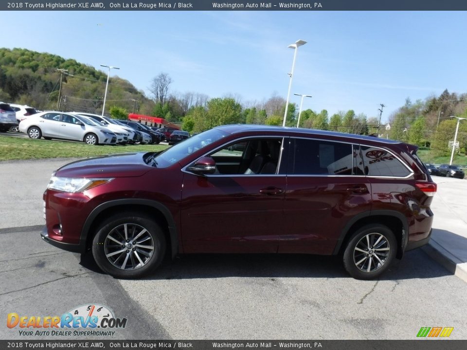 2018 Toyota Highlander XLE AWD Ooh La La Rouge Mica / Black Photo #13