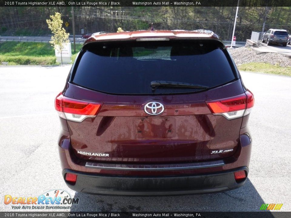 2018 Toyota Highlander XLE AWD Ooh La La Rouge Mica / Black Photo #14