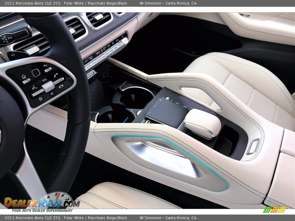 2021 Mercedes-Benz GLE 350 Polar White / Macchiato Beige/Black Photo #8