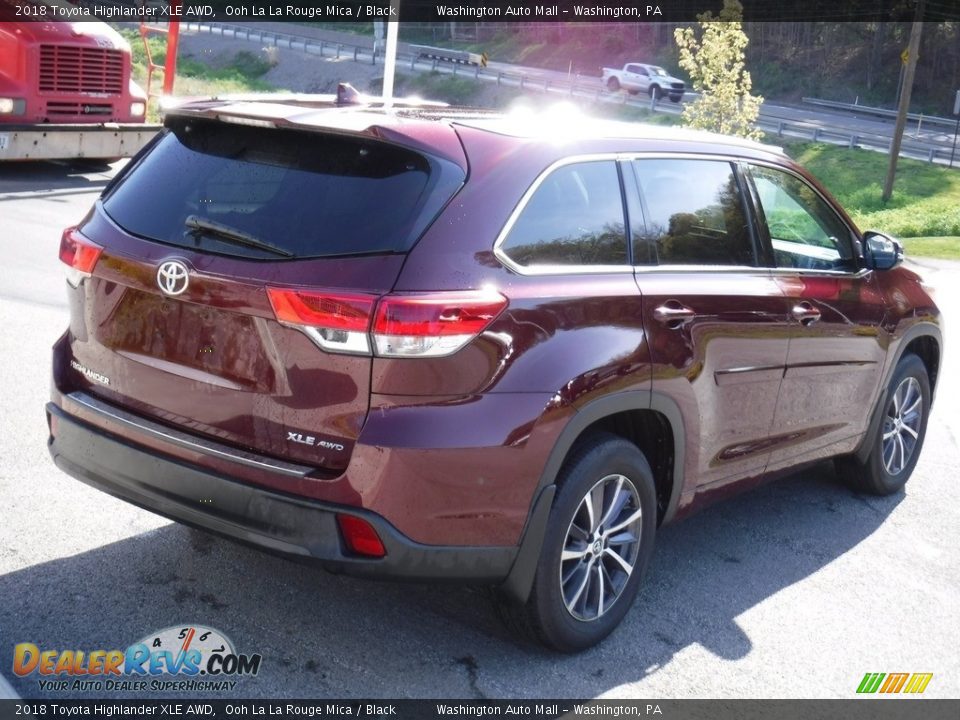 2018 Toyota Highlander XLE AWD Ooh La La Rouge Mica / Black Photo #15